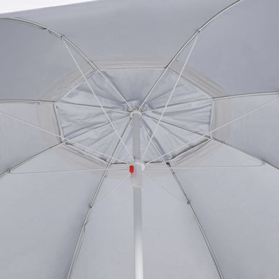 Beach Umbrella with Side Walls Sand 215 cm