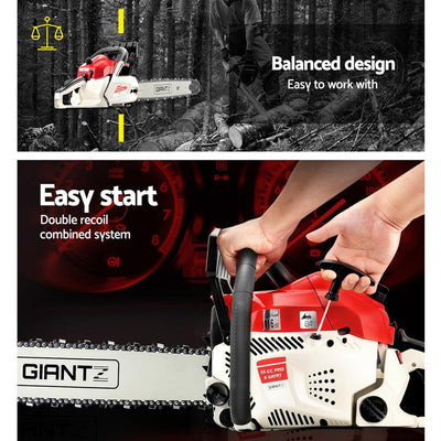 88CC Commercial Petrol Chainsaw - White