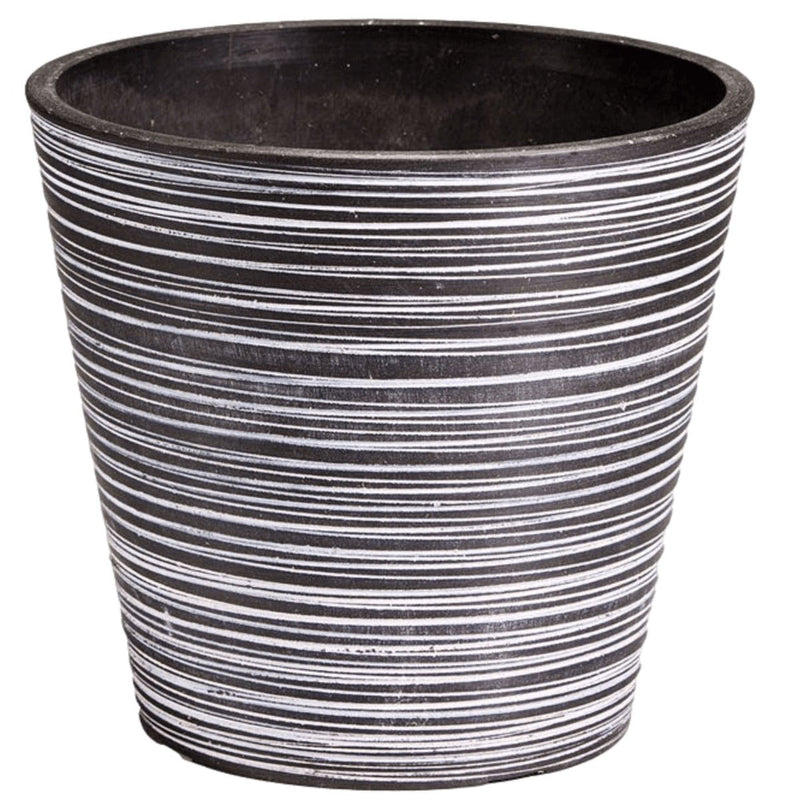 Black and White Engraved Pot 17cm - Payday Deals