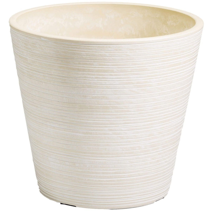 Cream and White Engraved Pot 14cm - Payday Deals