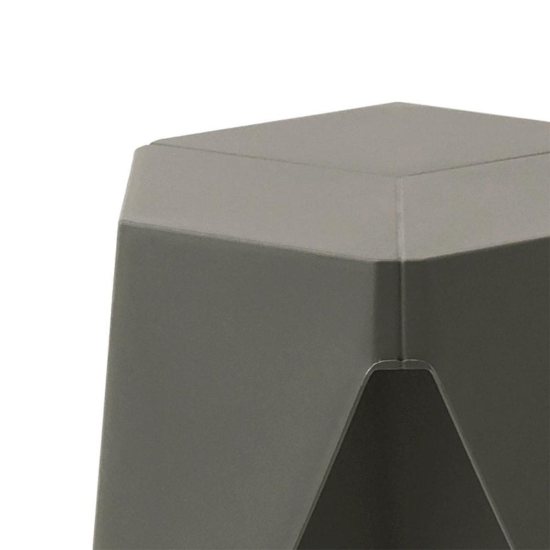 ArtissIn Set of 2 Puzzle Stool Plastic Stacking Bar Stools Dining Chairs Kitchen Grey - Payday Deals