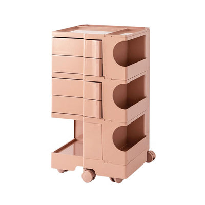ArtissIn Bedside Table Side Tables Nightstand Organizer Replica Boby Trolley 5Tier Pink - Payday Deals