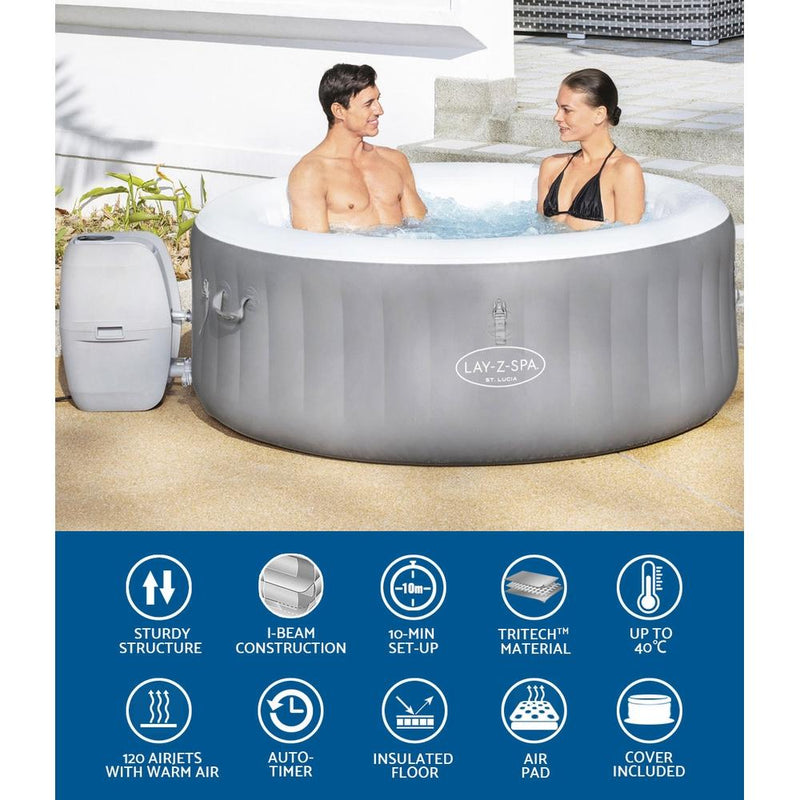 Bestway Inflatable Spa Pool Massage Portable Hot Tub Lay-Z Spa Mini Bath Pools - Payday Deals