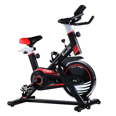 Everfit Spin Exercise Bike Fitness Commercial Home Workout Gym Equipment Black - Payday Deals
