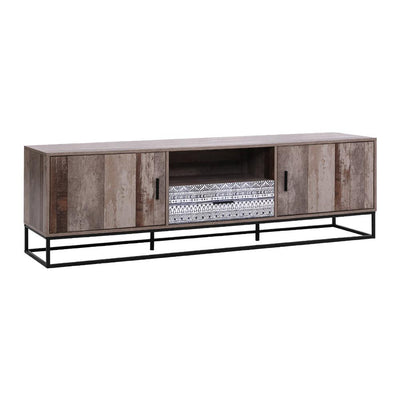 Artiss TV Cabinet Entertainment Unit Stand Storage Wooden Industrial Rustic 180cm - Payday Deals