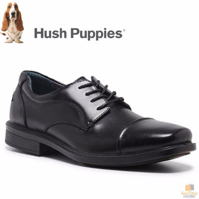 HUSH PUPPIES HUON Leather Everyday Shoes Lace Up Extra Wide Work Business - EEE