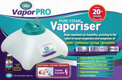 TAAV VaporPro Pure Steam Vaporiser Natural Steam Therapy Steamer