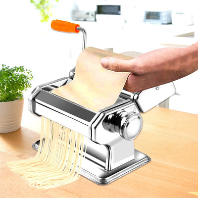 150mm Stainless Steel Pasta Making Machine Noodle Food Maker 100% Genuine Silver - Payday Deals