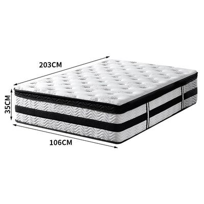 DeramZ 35CM Thickness Euro Top Egg Crate Foam Mattress in King Single Size - Payday Deals
