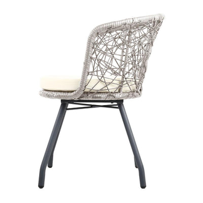 Gardeon Outdoor Patio Chair and Table - Grey - Payday Deals