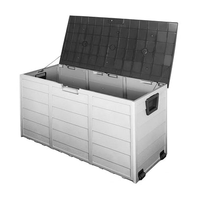Gardeon 290L Outdoor Storage Box - Black - Payday Deals