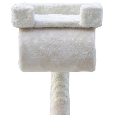 i.Pet Cat Tree 141cm Trees Scratching Post Scratcher Tower Condo House Furniture Wood Beige - Payday Deals
