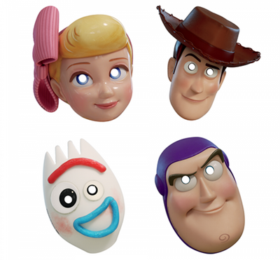 Toy Story 4 Party Supplies Paper Masks 8 Pack