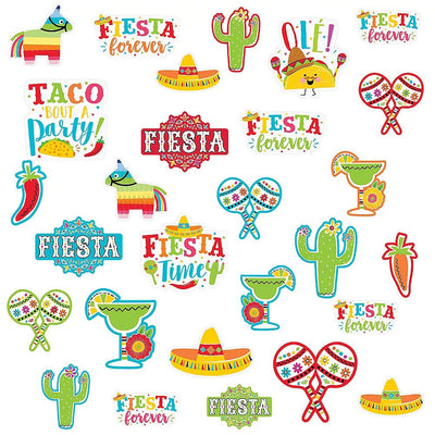 Mexican Taco Fiesta Cutouts Mega Value 30 Pack