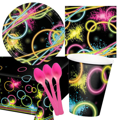 Glow Party- 8 Guest Deluxe Tableware Pack
