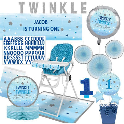 Twinkle Twinkle Little Star Boy 1st Birthday Party Pack