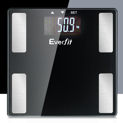 Everfit Bathroom Scales Digital Body Fat Scale 180KG Electronic Monitor BMI CAL - Payday Deals
