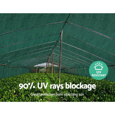 Instahut 90% Sun Shade Cloth Shadecloth Sail Roll Mesh 3.66x10m 195gsm Green - Payday Deals