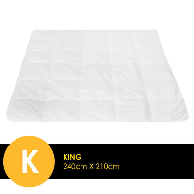Casa Decor Silk Touch Quilt 360GSM All Seasons Antibacterial Hypoallergenic - Single - White - Payday Deals