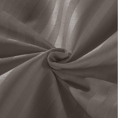 Royal Comfort Kensington 1200 Thread Count 100% Cotton Stripe Quilt Cover Set - Super King - Charcoal