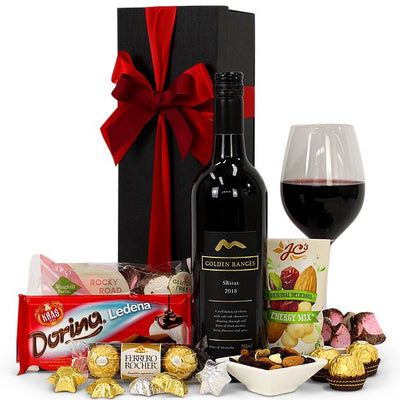 Wine & Chocolate Hamper (Sauvignon Blanc) - Wine Party Gift Box Hamper for Birthdays, Graduations, Christmas, Easter, Holidays, Anniversaries, Weddings, Receptions, Office & College Parties