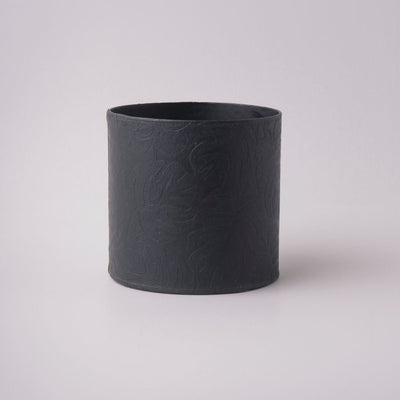 Tree Stripes Cylinder Pot Monstera - Black (Large)