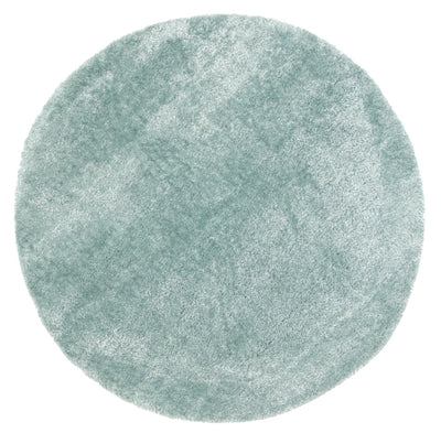 Puffy Soft Shaggy Round Rug Teal Blue 160x160 cm Round