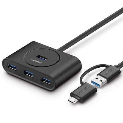 UGreen USB 3.0 Hub With Type C port Black 1M 40850 - Payday Deals