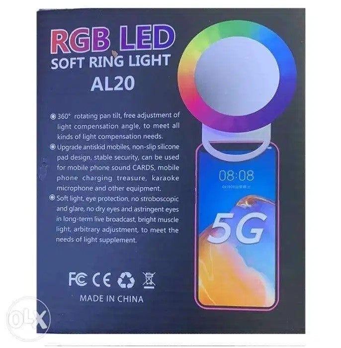 TEQ RGB LED Soft Ring Light AL20 for Mobile - Payday Deals