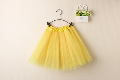 New Adults Tulle Tutu Skirt Dressup Party Costume Ballet Womens Girls Dance Wear, Yellow, Kids