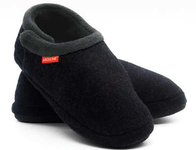 ARCHLINE Orthotic Slippers CLOSED Arch Scuffs Orthopedic Moccasins Shoes - Charcoal Marle - EUR 39