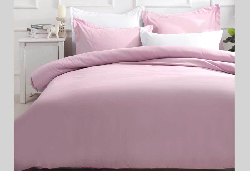 Luxton King Size Pink Color Quilt Cover Set (3PCS) - Payday Deals