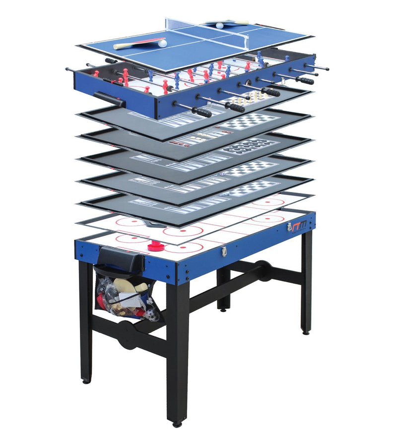 4FT 12-in-1 Combo Games Tables Foosball Soccer Basketball Hockey Pool Table Tennis - Payday Deals