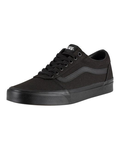 Vans Men's Ward Low Top Skater Sneakers - Black/Black