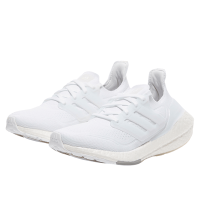 Adidas Women's Ultraboost 21 Running Race Gym Shoe - White/Grey Payday Deals
