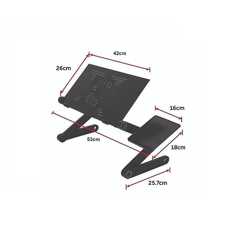 Aluminium Alloy Folding Laptop Computer Stand Desk Table Tray On Bed Mouse Payday Deals