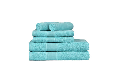 Amelia 500GSM 100% Cotton Towel Set -Single Ply carded 6 Pieces -Island Paradise Payday Deals