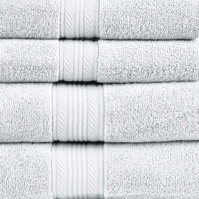 Amelia 500GSM 100% Cotton Towel Set -Zero Twist 6 Pieces -Glacier Grey Payday Deals