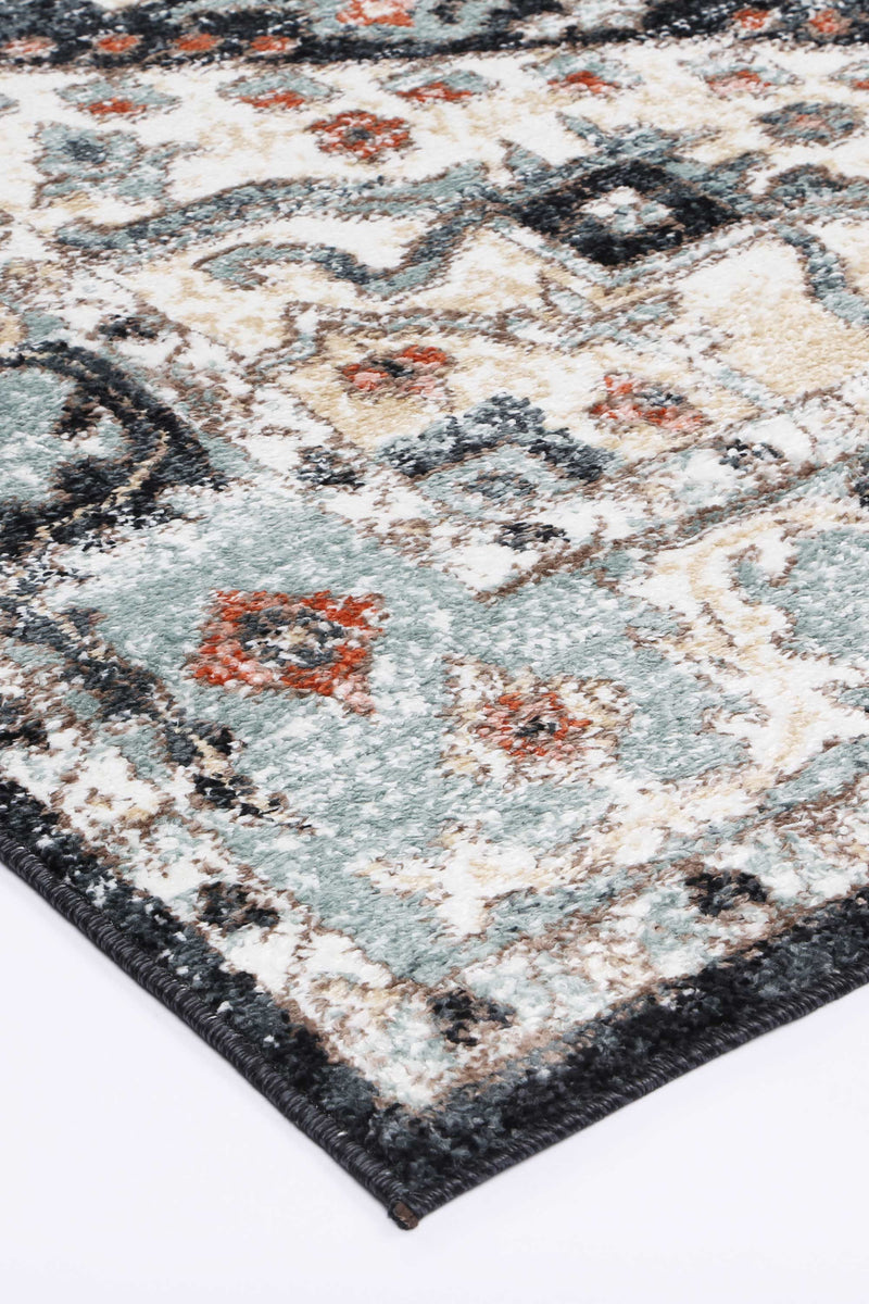 Anatolia Traditional Blue Charcoal Rug 280x380cm Payday Deals