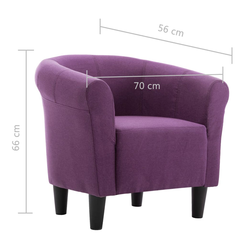 Armchair Purple Fabric Payday Deals