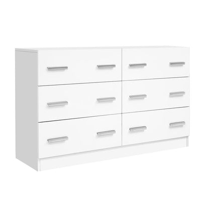 Artiss 6 Chest of Drawers Cabinet Dresser Tallboy Lowboy Storage Bedroom White Payday Deals