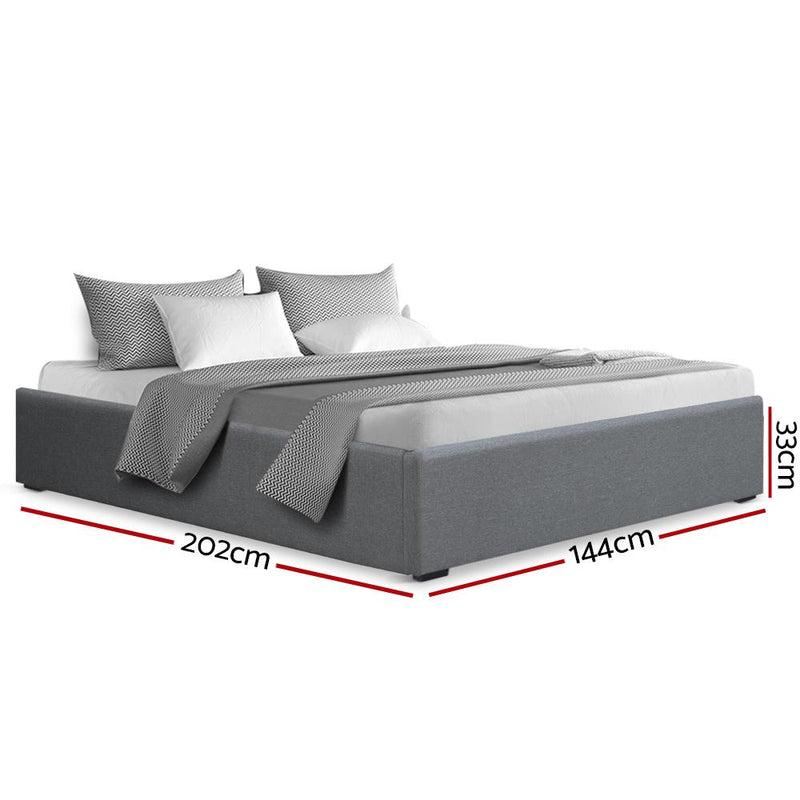 Artiss Double Full Size Gas Lift Bed Frame Base With Storage Platform Fabric Payday Deals