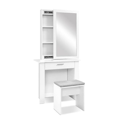 Artiss Dressing Table Mirror Stool Mirror Jewellery Cabinet Makeup Storage Desk Payday Deals