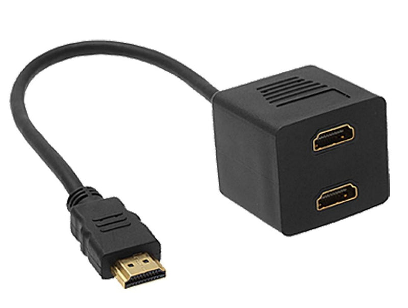 ASTROTEK HDMI Splitter Cable 15cm - v1.4 Male to 2x Female Amplifier Duplicator Full HD 3D Payday Deals