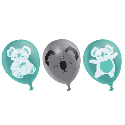 Australia Day Koala Latex Balloons 6 Pack