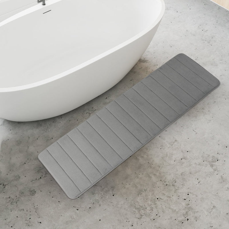 Bathroom Mats Floor Mat Bath Anti Slip Toilet Carpet Meomory Foam Large Grey Payday Deals