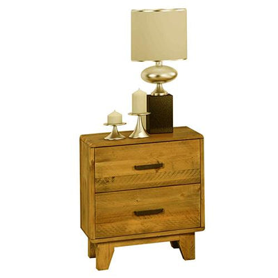 Bedside Table 2 drawers Night Stand Solid Wood Storage Light Brown Colour Payday Deals