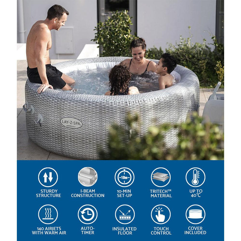Bestway Inflatable Spa Pool Massage Hot Tub Lay-Z Outdoor Spa Bath Pools Payday Deals