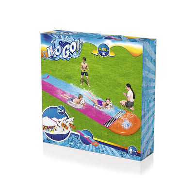 Bestway Inflatable Water Slip And Slide 4.88m Kids Rider Splash Toy Outdoor Payday Deals