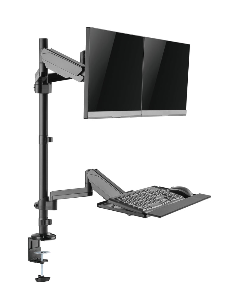 Brateck Gas Spring Sit-Stand Workstation Dual Monitors Mount Payday Deals